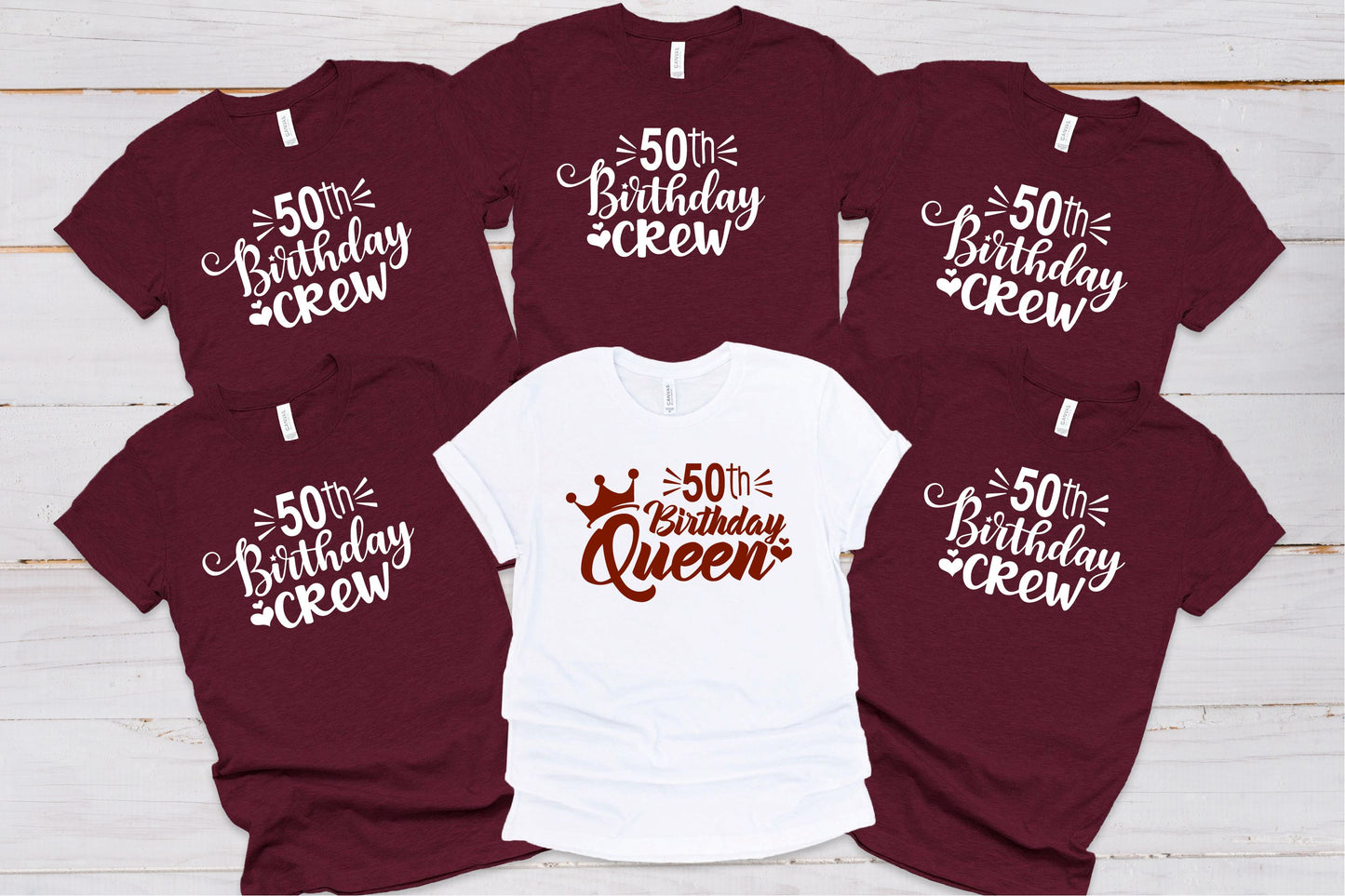Birthday Crew and Queen Tops T-shirt Print My Tops