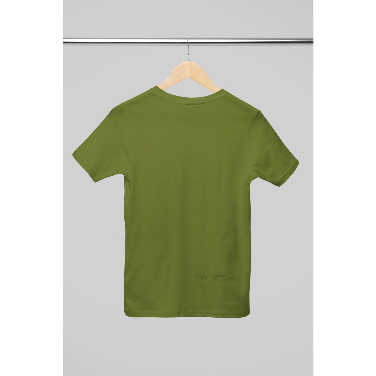 Crew Neck T-shirts Personalised with Your Text On Back