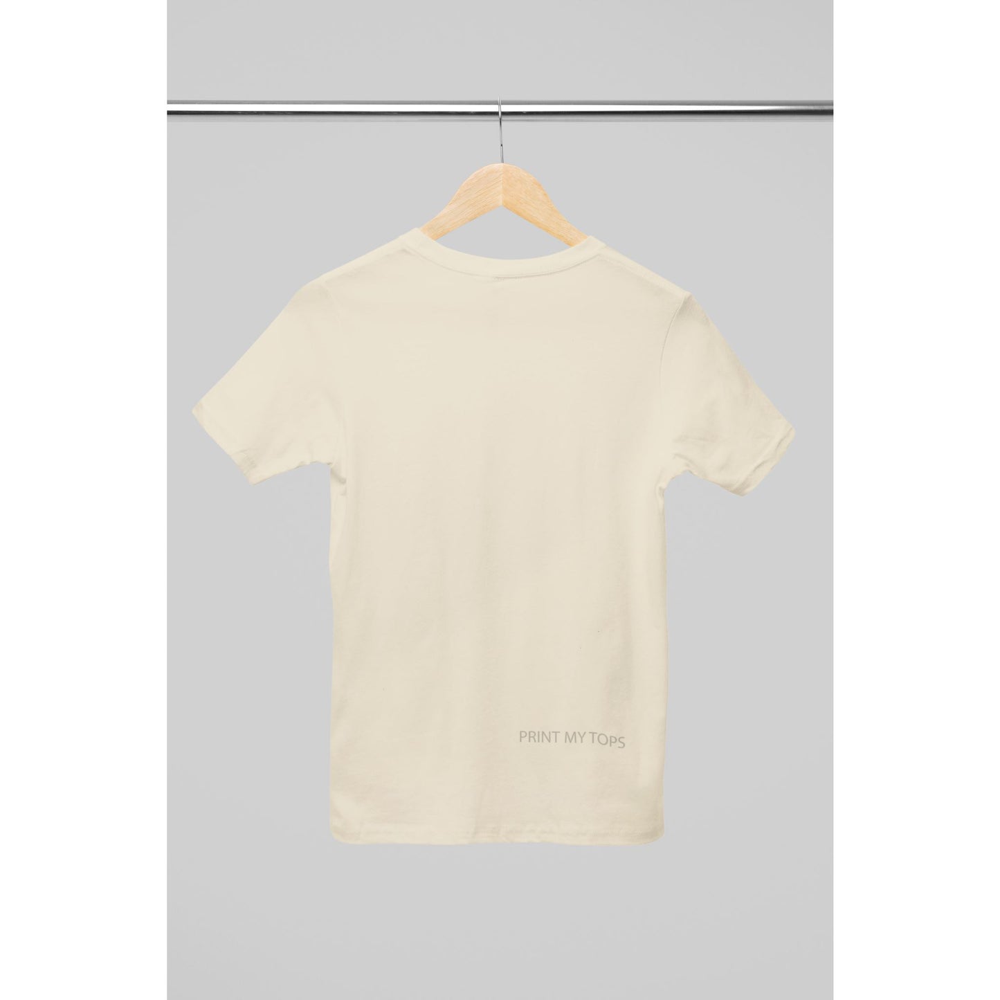 Crew Neck T-shirts Personalised with Your Text On Back