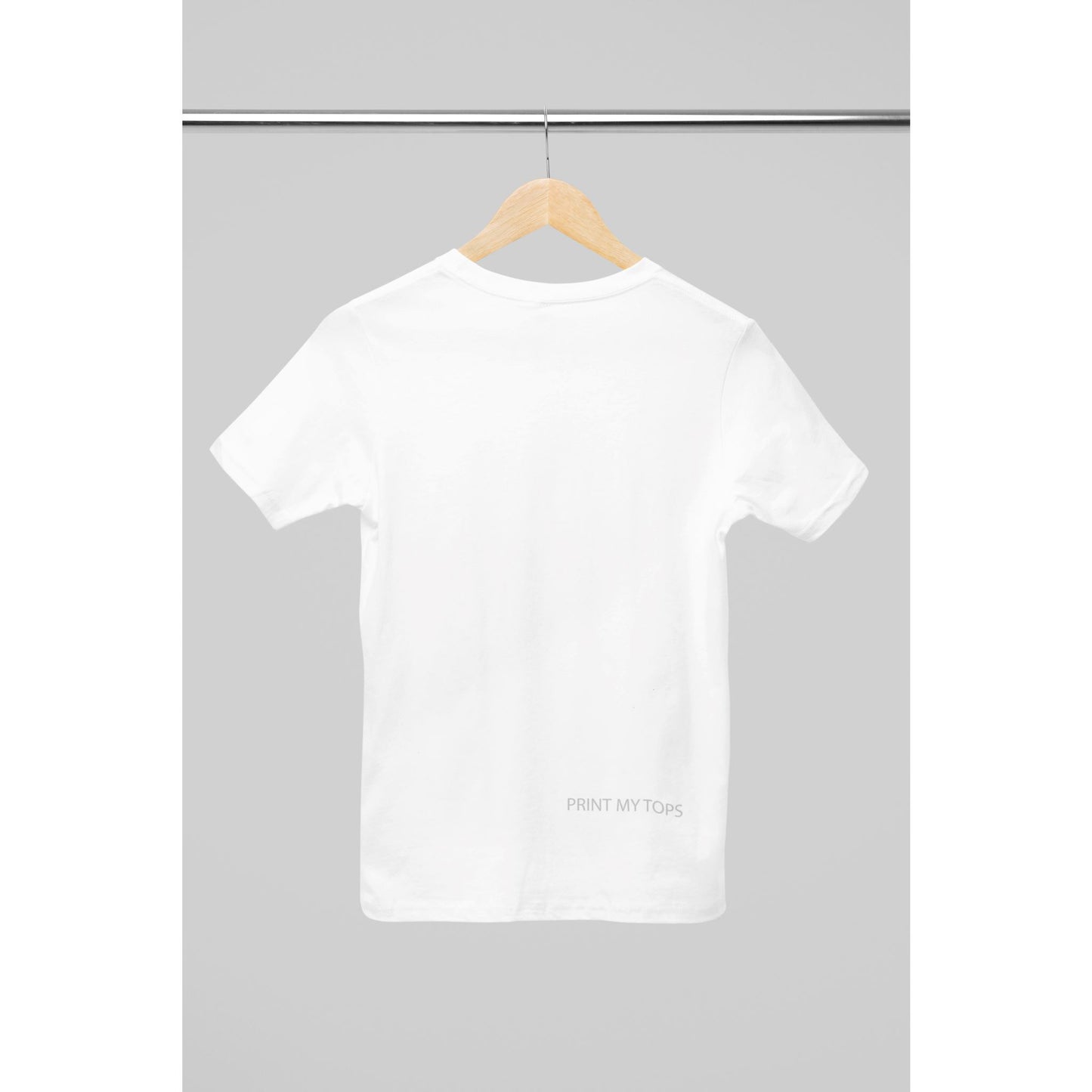 Crew Neck T-shirts Personalised with Your Text On Back