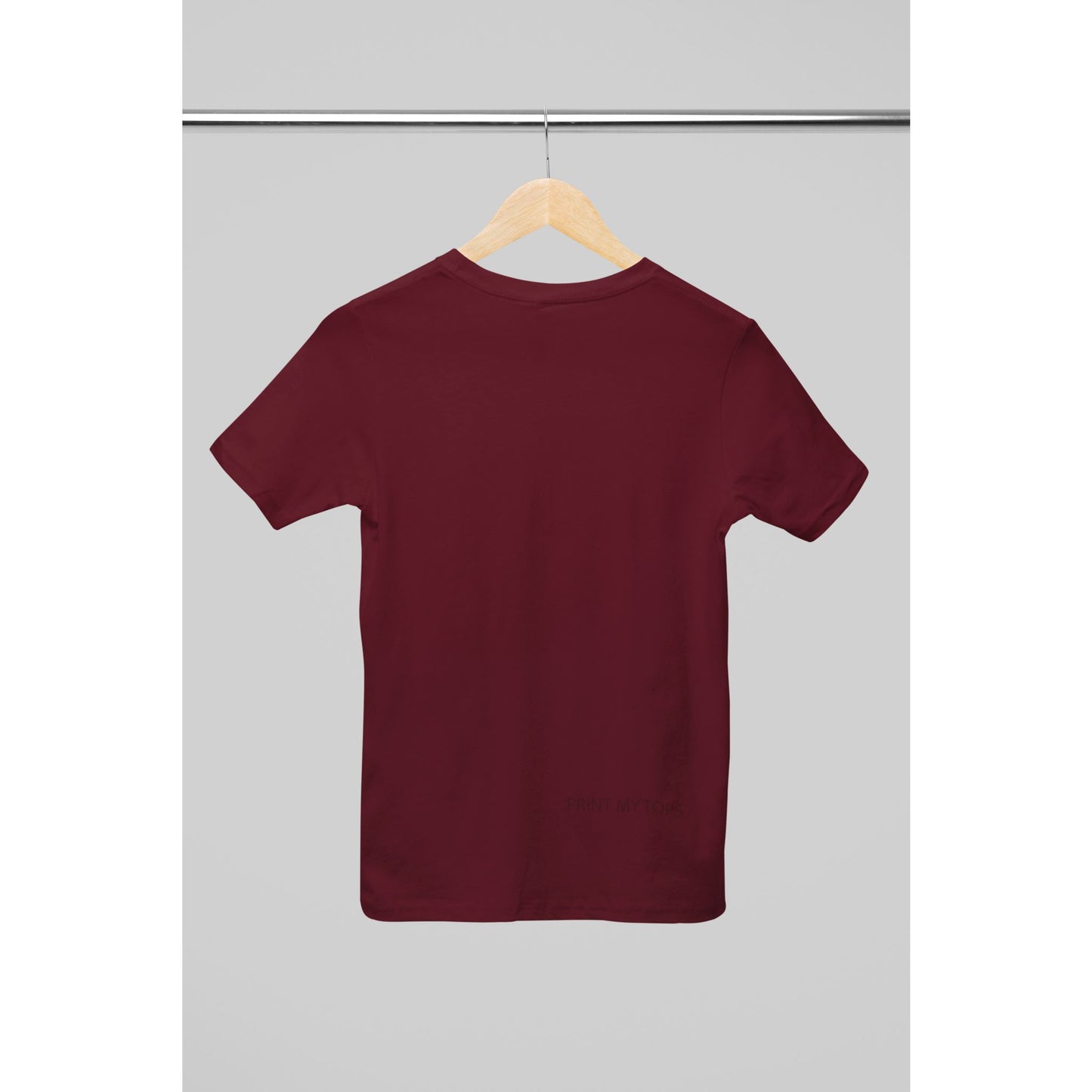 Crew Neck T-shirts Personalised with Your Text On Back
