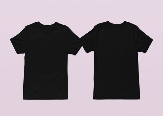 Crew Neck T-shirts Personalised with Your Text On Front and Back