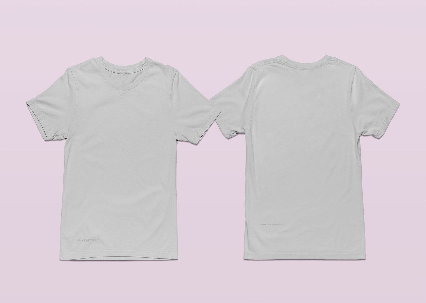 Crew Neck T-shirts Personalised with Your Text On Front and Back