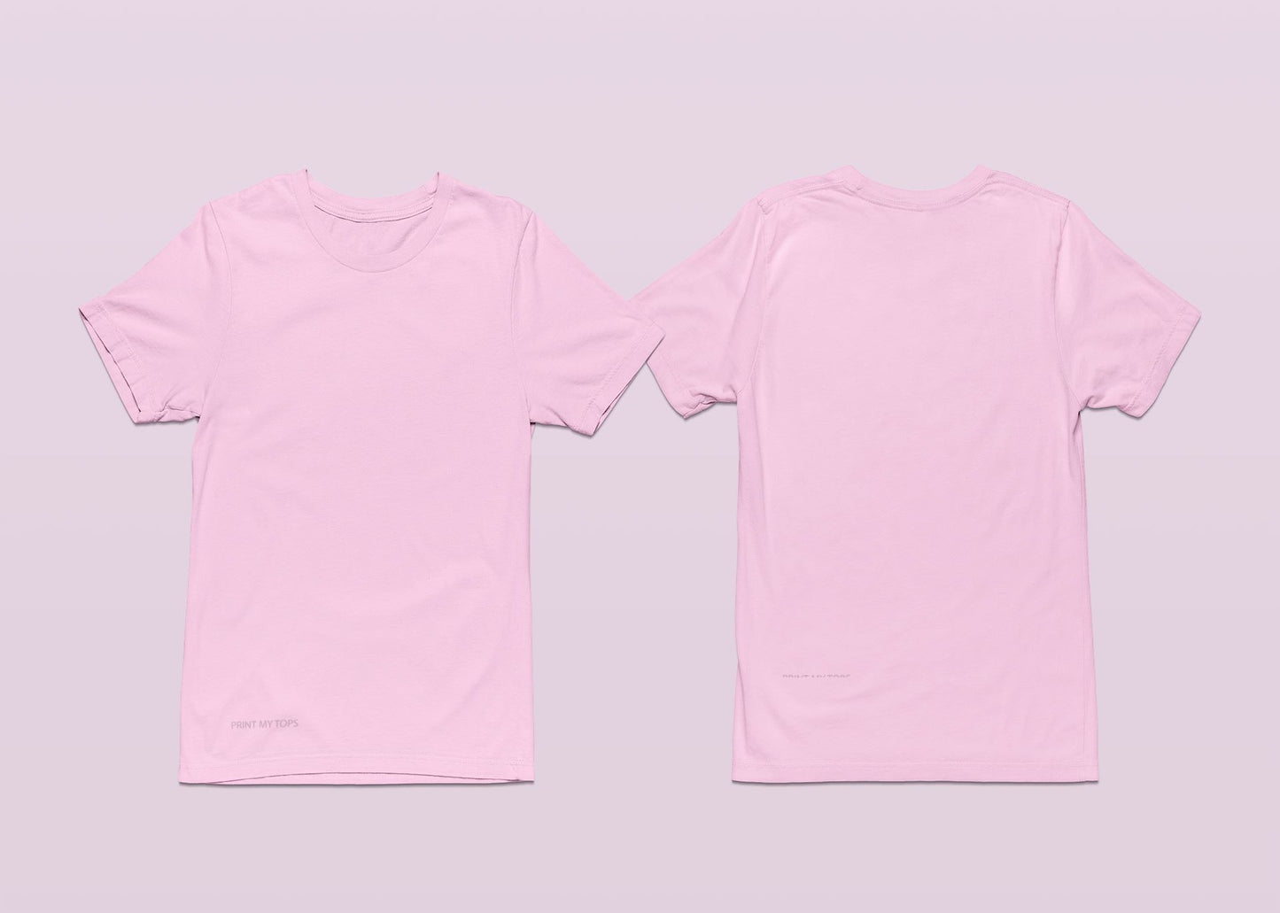 Crew Neck T-shirts Personalised with Your Text On Front and Back