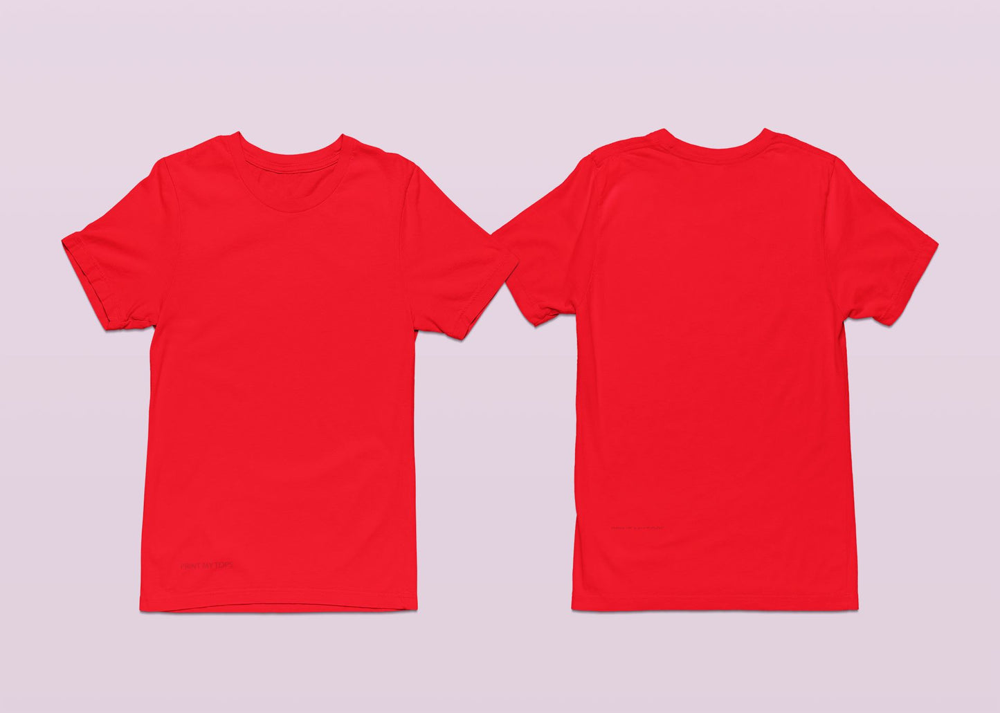 Crew Neck T-shirts Personalised with Your Text On Front and Back