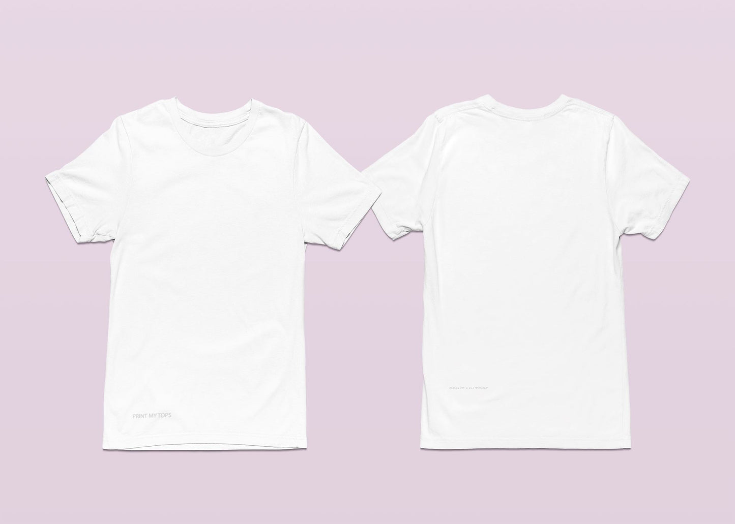 Crew Neck T-shirts Personalised with Your Text On Front and Back