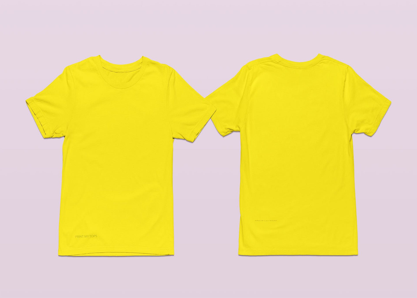 Crew Neck T-shirts with Your Logo on Front and Back