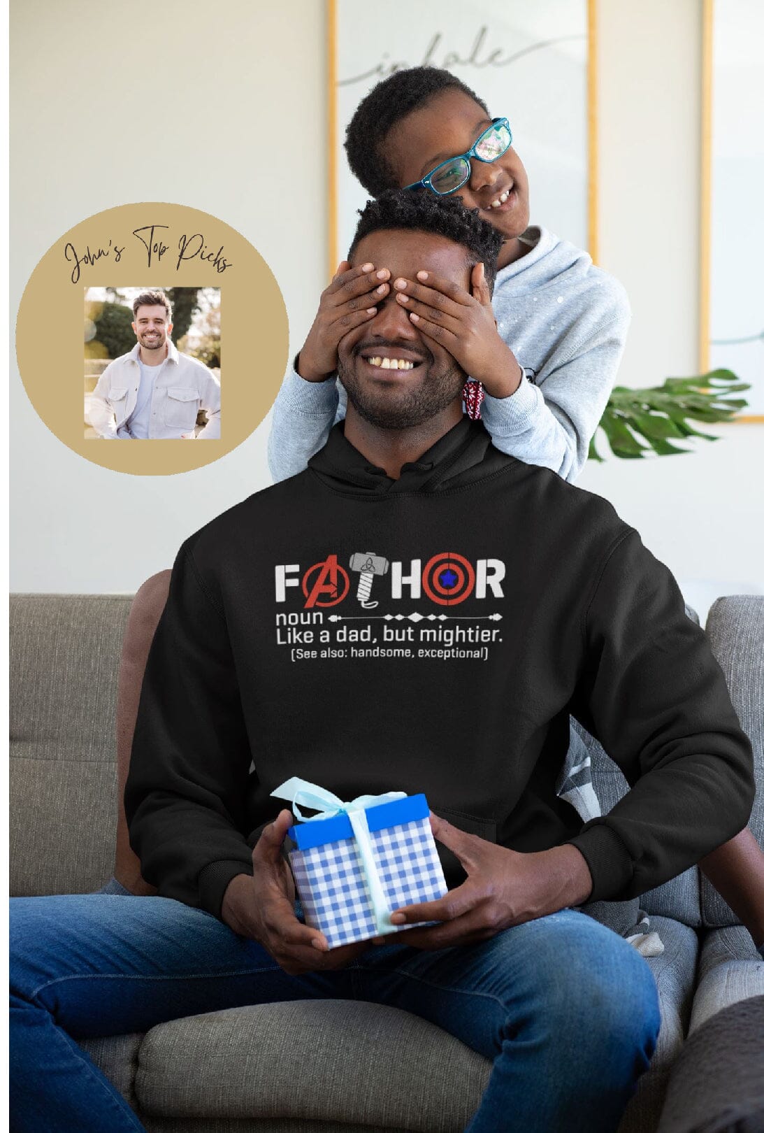 Dad Fathor Black Hoodie