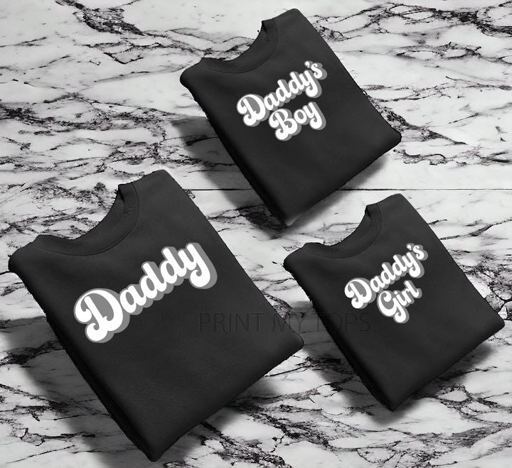 Daddy Daddy's Boy Daddy's Girl Matching Sweatshirts