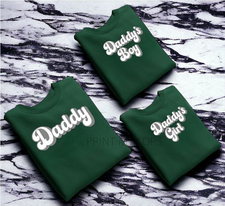 Daddy Daddy's Boy Daddy's Girl Matching Sweatshirts