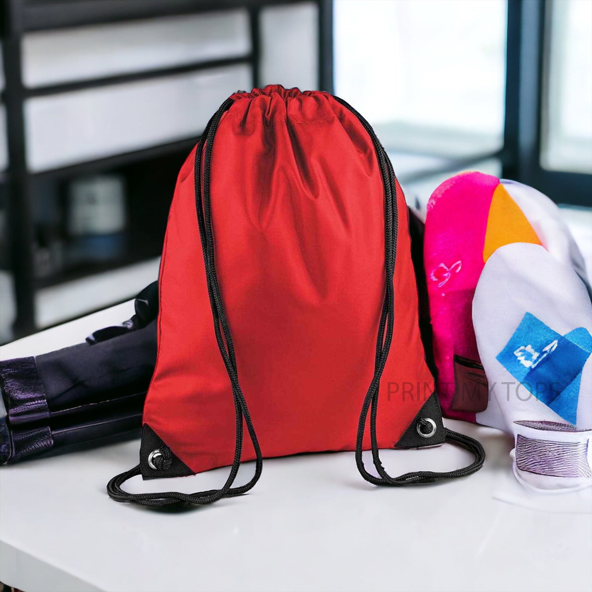 Drawstring Bag Personalised with Name & Initial