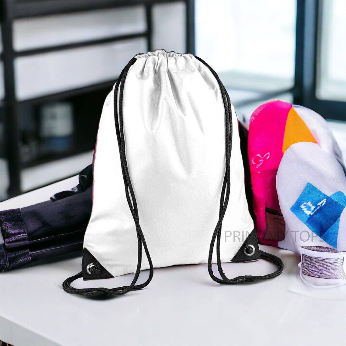 Drawstring Bag Personalised with Name & Initial