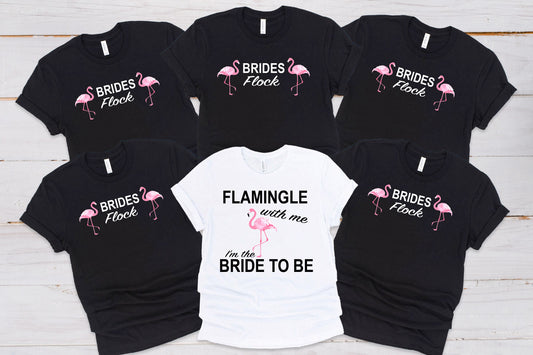 Flamingo Brides Flock Hen Party T-shirts