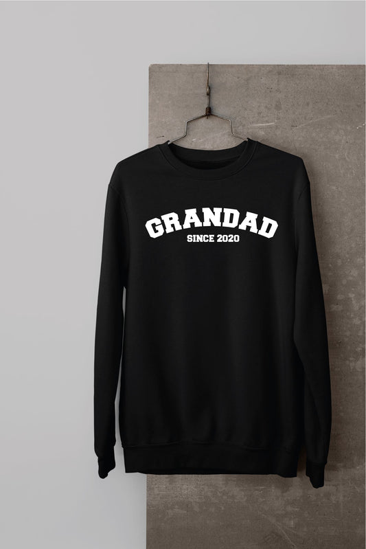 Grandad Since Sweatshirt Sweatshirt Print My Tops Small Black