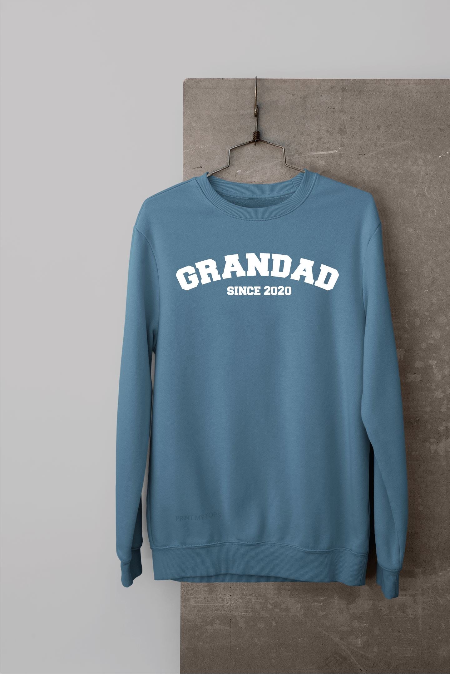 Grandad Since Sweatshirt Sweatshirt Print My Tops Small Blue