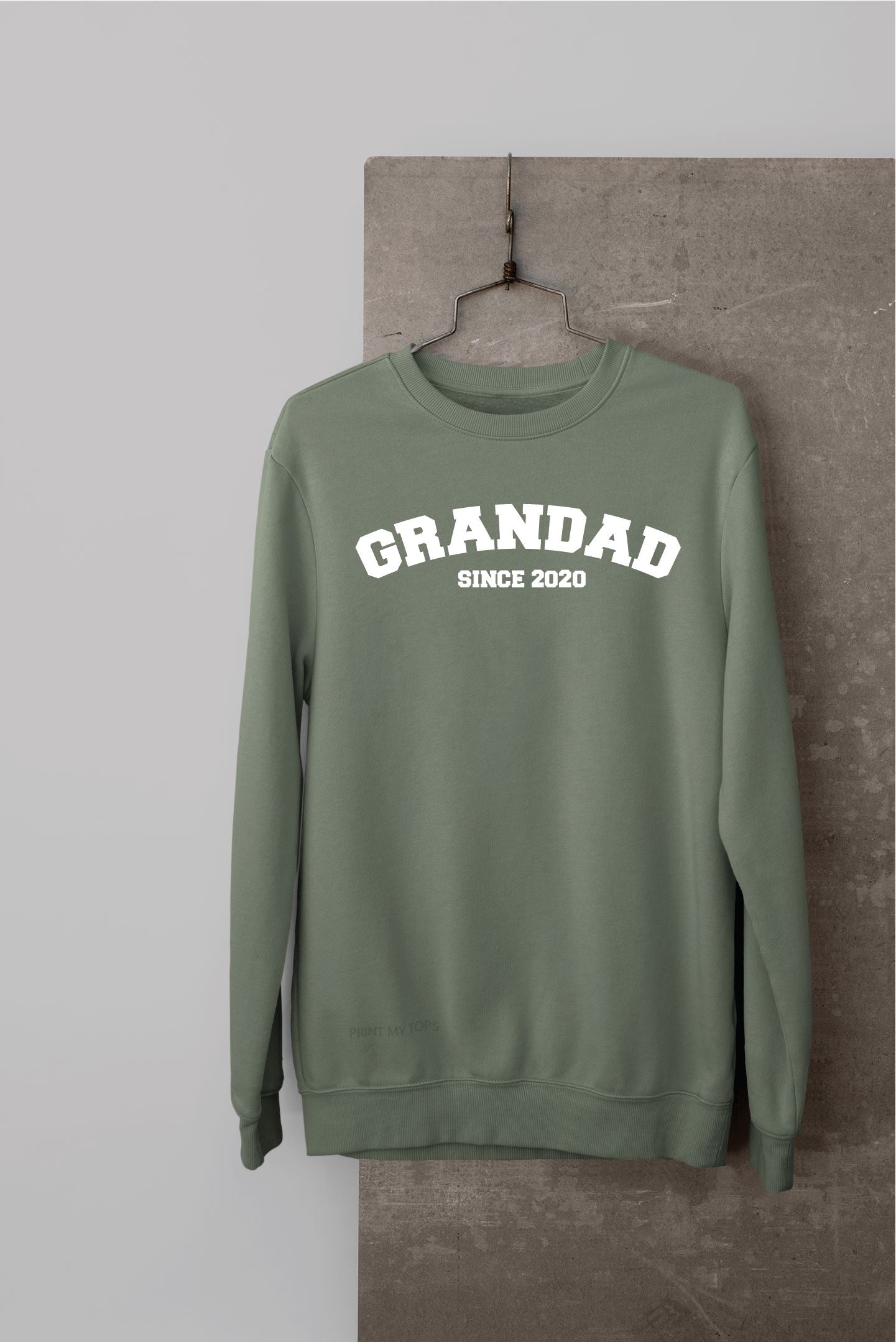 Grandad Since Sweatshirt Sweatshirt Print My Tops Small Khaki