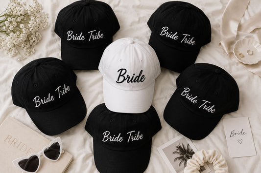 Hen Party Caps Cap Print My Tops Black Black Bride Tribe