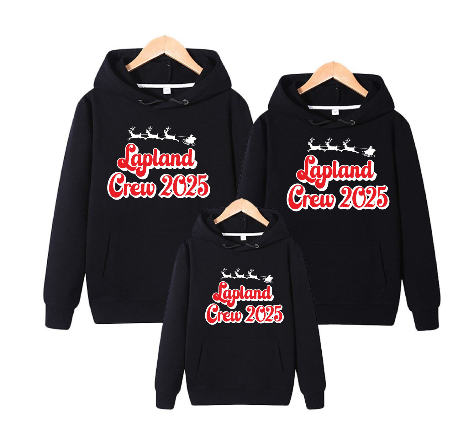 Lapland Crew 2025 Black Hoodies Sweatshirt Print My Tops Unisex Small