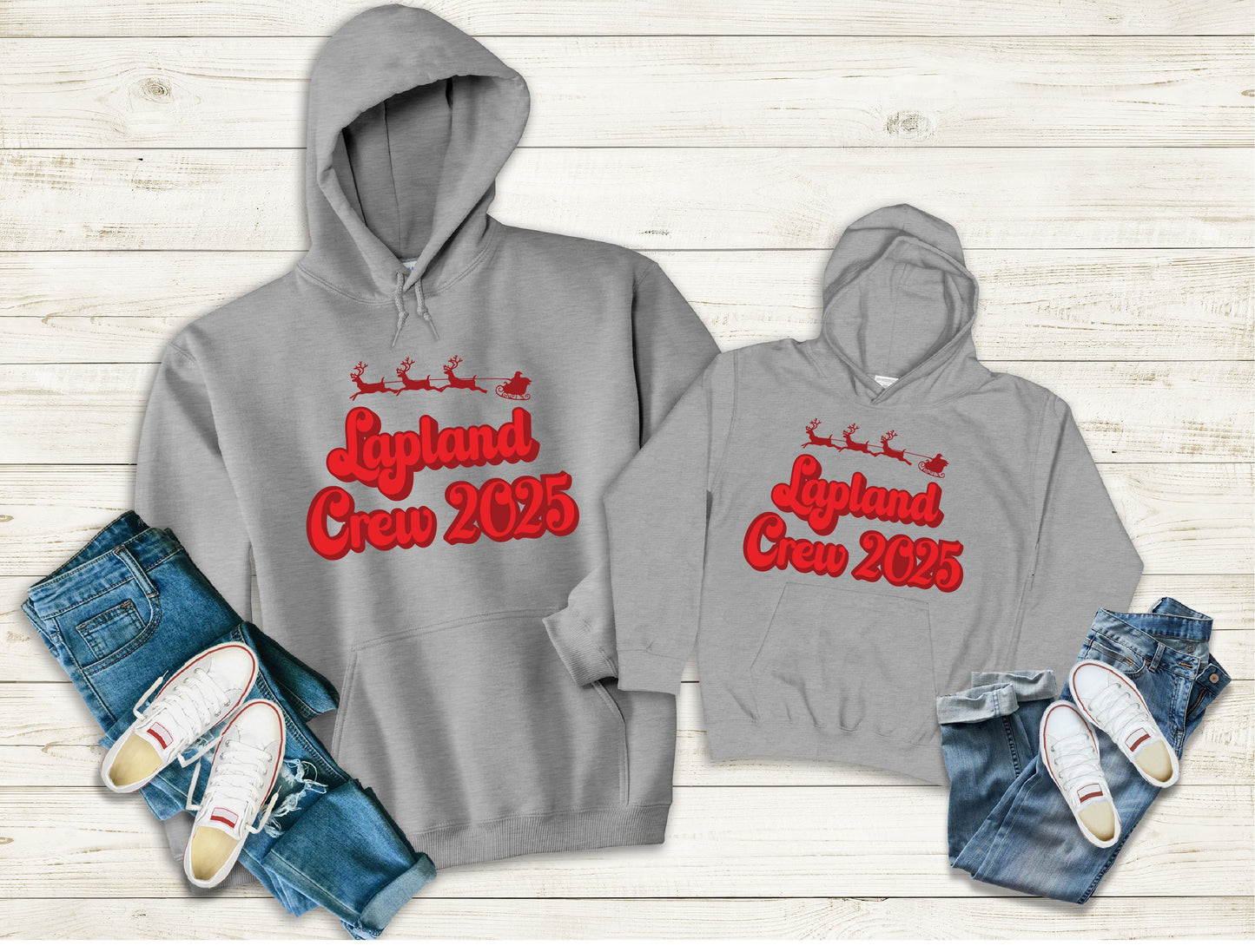 Lapland Crew 2025 Grey Hoodies Hoodies Print My Tops Unisex Small