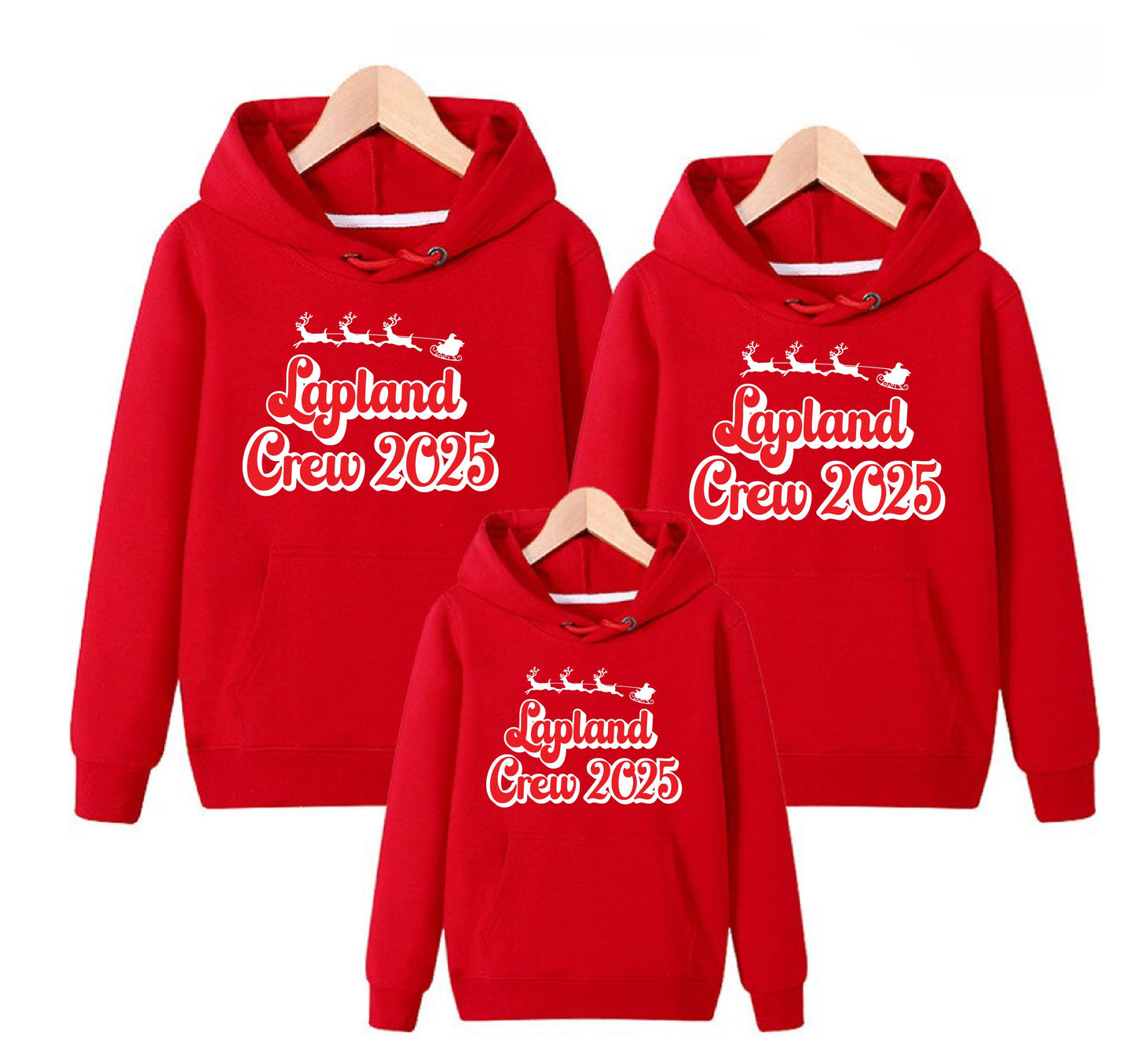 Lapland Crew 2025 Red Hoodies Sweatshirt Print My Tops Unisex Small