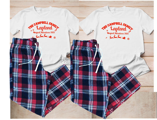 Lapland Personalised Family Christmas Pyjamas Pyjamas Print My Tops