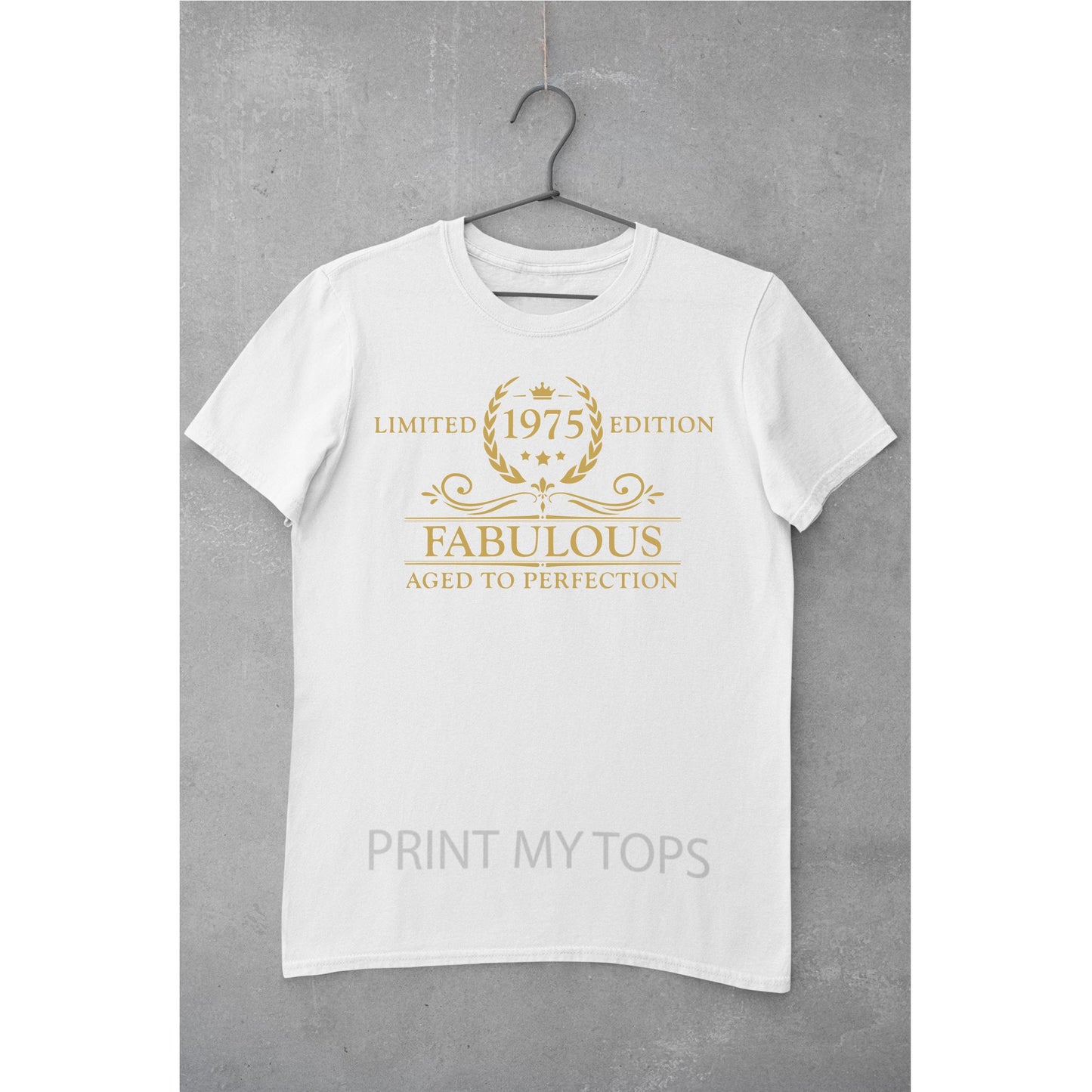 Limited Edition Aged to Perfection Birthday T-shirt T-shirt Print My Tops Extra Small (6-8 White