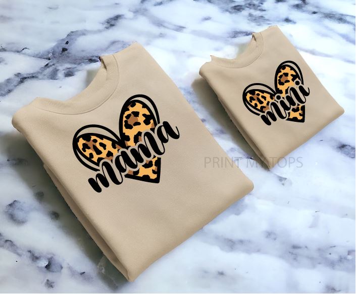 Matching Mama Mini Animal Print Sweatshirts