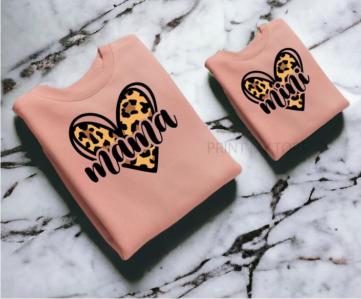 Matching Mama Mini Animal Print Sweatshirts