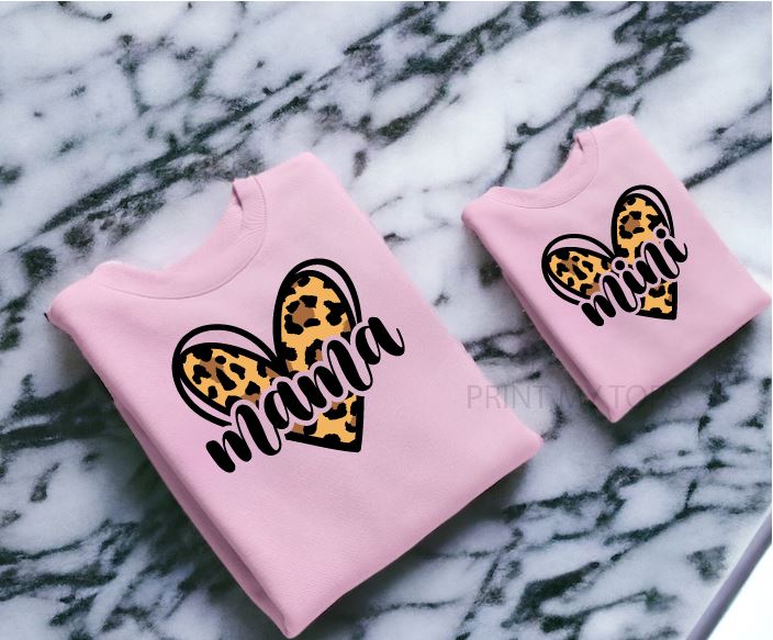 Matching Mama Mini Animal Print Sweatshirts