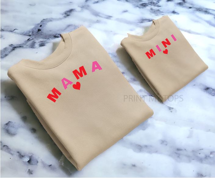 Matching Family Mama Mini Mother Daughter Sweatshirts Jumpers Tops