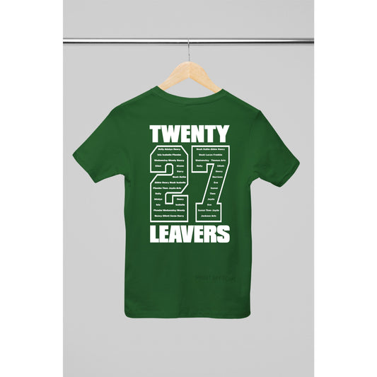 Personalised 2027 School College Leavers T-shirt Top Hoodies Print My Tops 3-4 Green