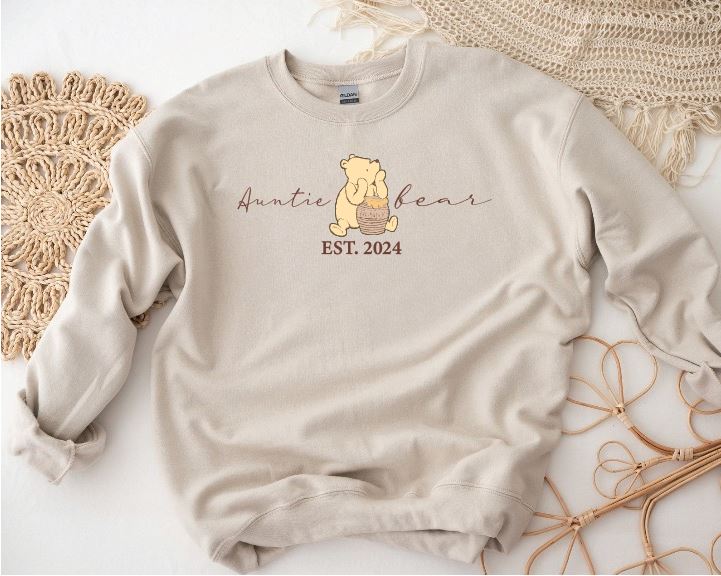 Personalised Auntie Bear Est Sweatshirt