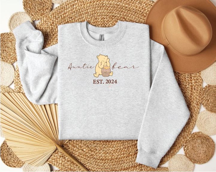 Personalised Auntie Bear Est Sweatshirt