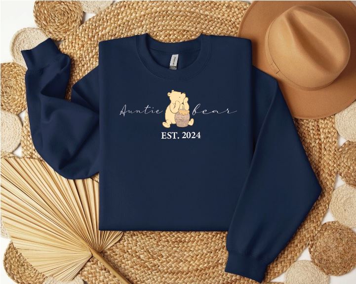 Personalised Auntie Bear Est Sweatshirt