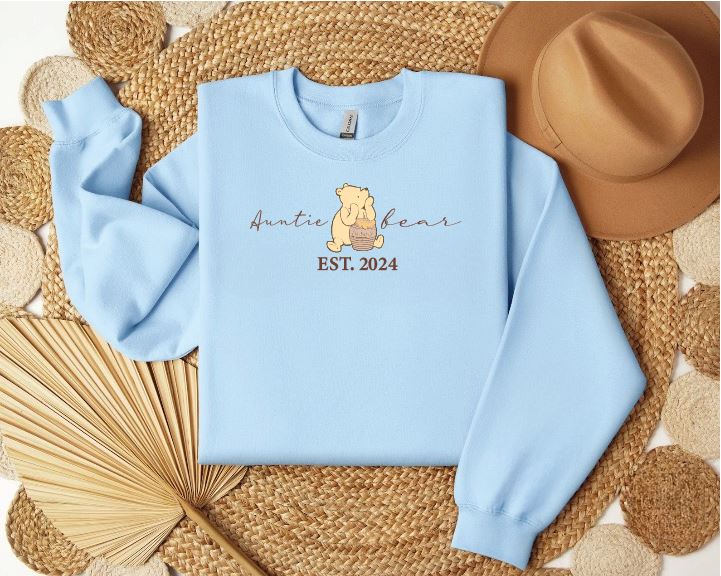 Personalised Auntie Bear Est Sweatshirt