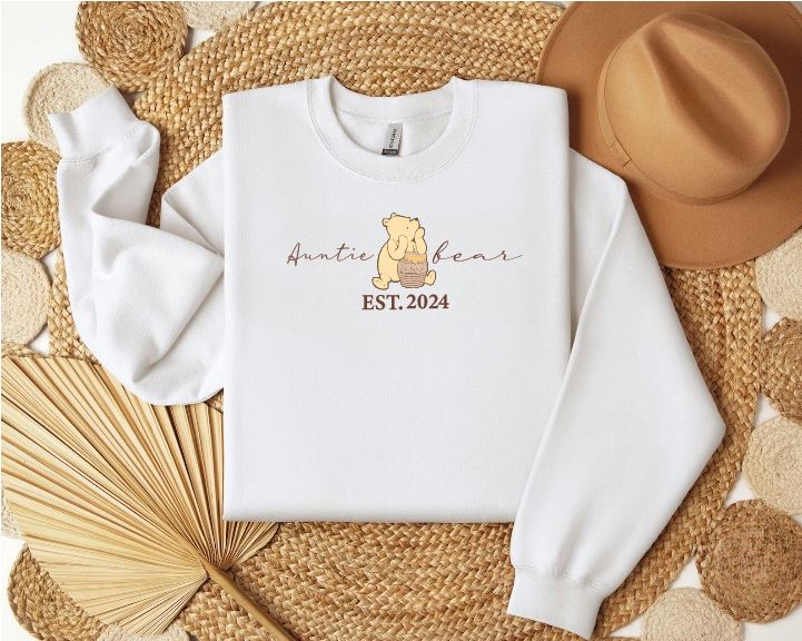 Personalised Auntie Bear Est Sweatshirt