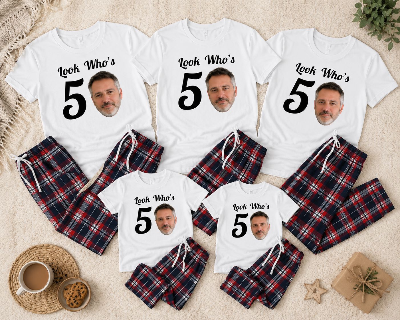 Personalised Birthday Photo Pyjamas β Milestone Age PJs Pyjamas Print My Tops