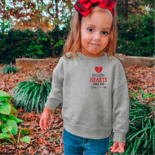 Personalised Breaking Hearts Since Kids Sweatshirt