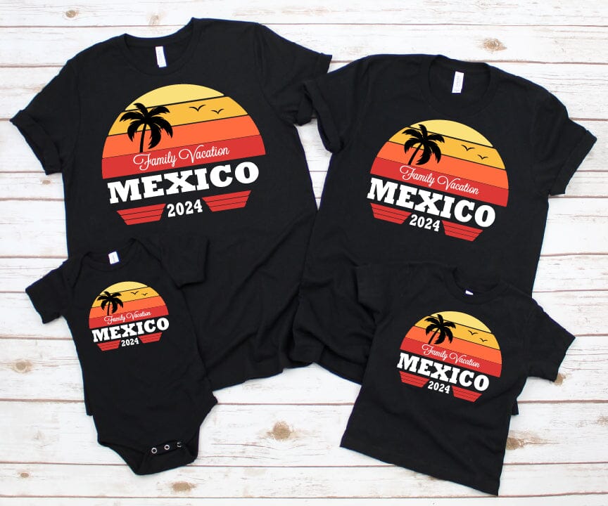 Family Personalised Holiday Tshirts Vacation Mexico Malives New York