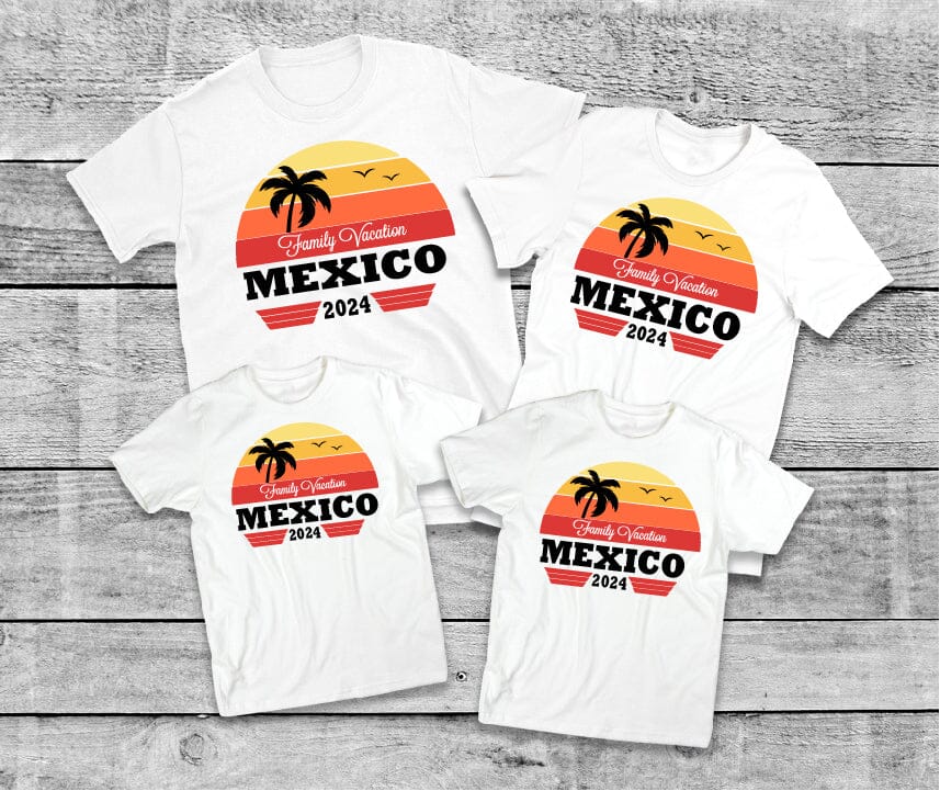 Personalised Family Matching Holiday White T-shirts