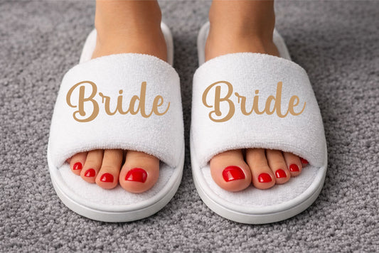 Personalised Hen Party Slippers – Custom Bride & Squad Gift Personalised Gifts Print My Tops