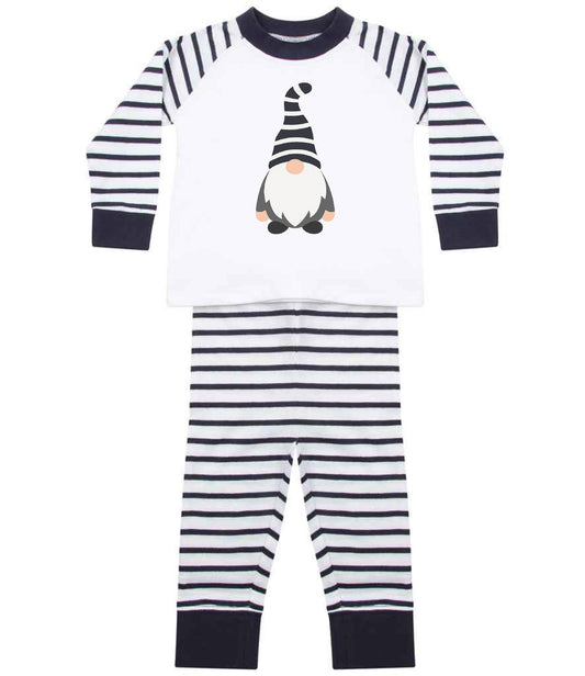 Personalised Kids Gonk Pyjamas Navy Stripes Pyjamas Print My Tops