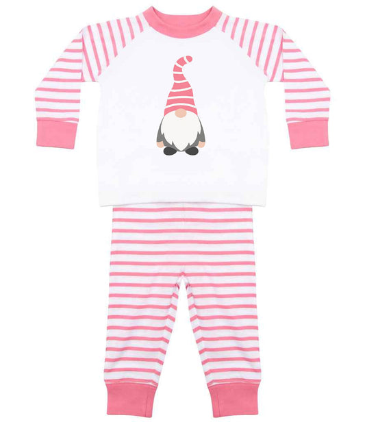 Personalised Kids Gonk Pyjamas Pink Stripes Pyjamas Print My Tops