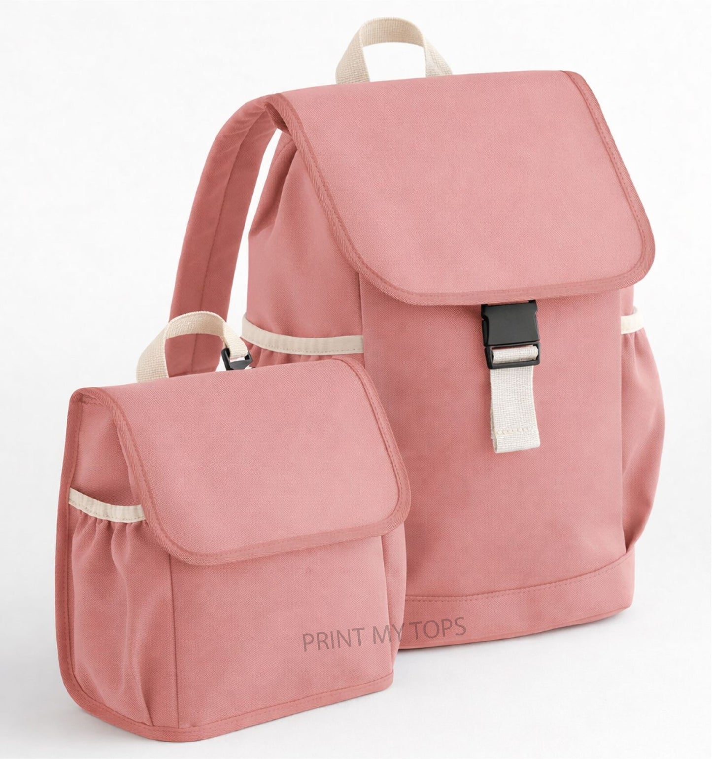 Personalised Kids Rucksack & Lunch Bag Set Bags Print My Tops Pink Set