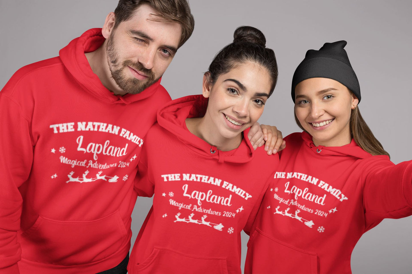 Personalised Lapland Adventure Navy Hoodies Hoodie Print My Tops