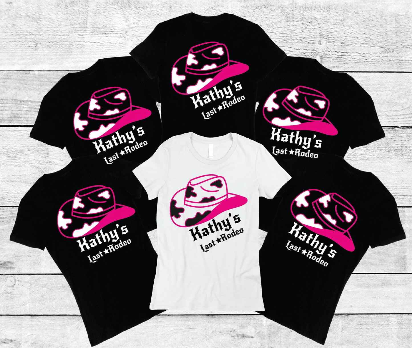 Personalised Last Rodeo Hen Party T-shirts