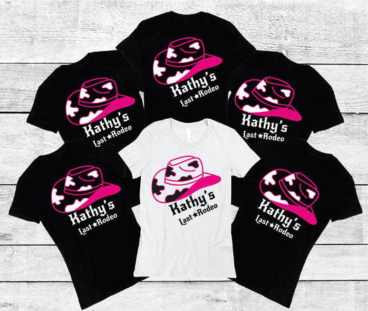 Personalised Last Rodeo Hen Party T-shirts