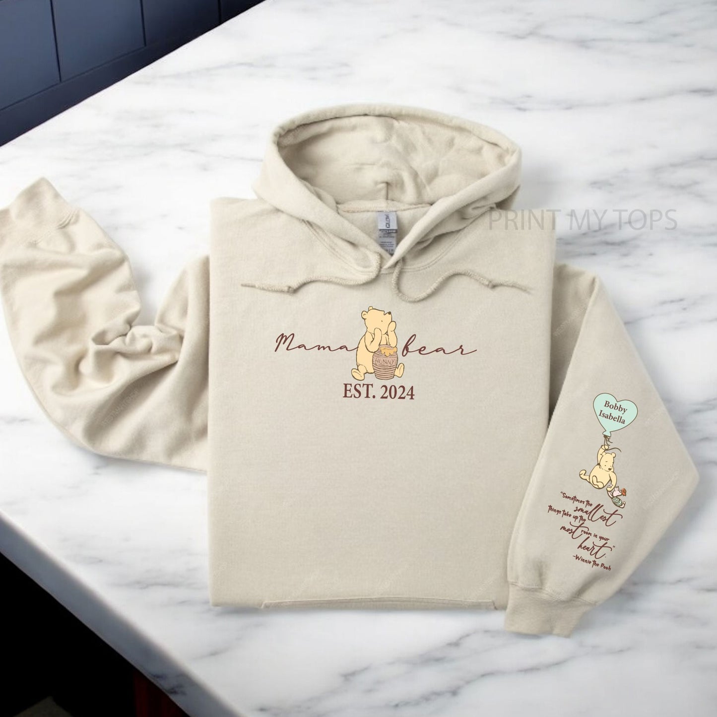 Personalised Mama Bear Est Hoodie Hoodie Print My Tops