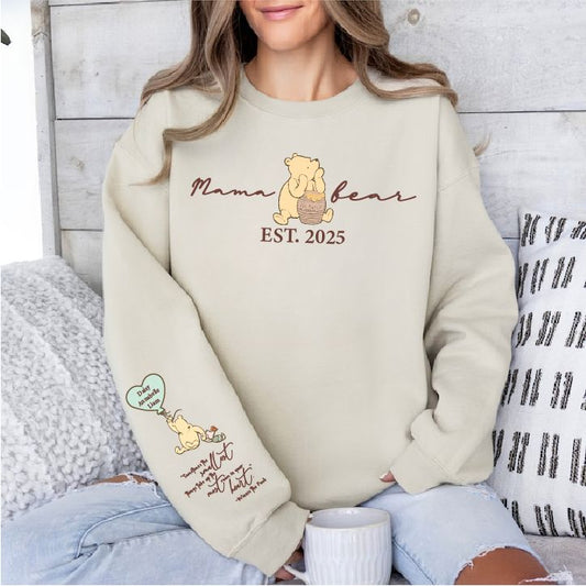 Personalised Mama Bear Est Sweatshirt Sweatshirt Print My Tops