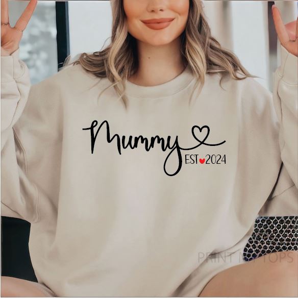 Personalised Mummy Est Sweatshirt